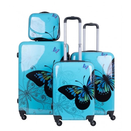 ZESTAW WALIZEK Z KUFEREKIEM BAGIA MOTYL