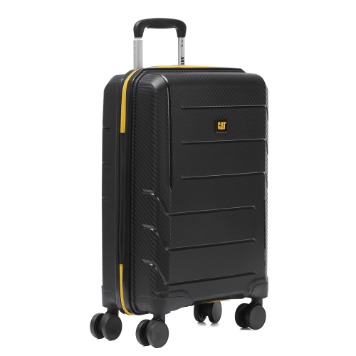 Zestaw walizek Caterpillar Venture czarny 3w1 – walizka mała, widok pod kątem