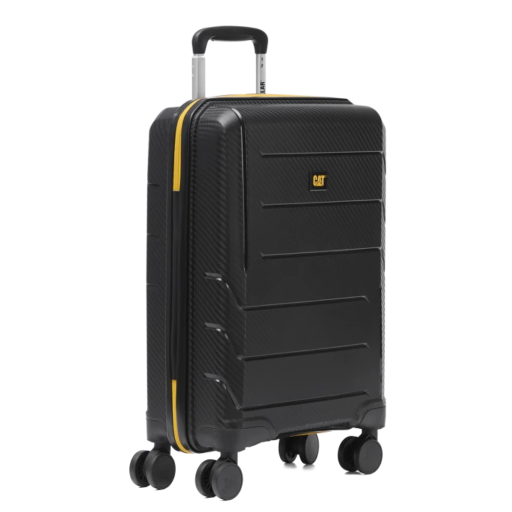 Zestaw walizek Caterpillar Venture czarny 3w1 – walizka mała, widok pod kątem
