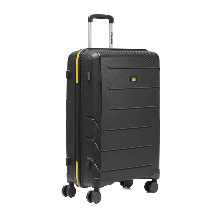 Zestaw walizek Caterpillar Venture czarny 3w1 – walizka średnia, widok pod kątem