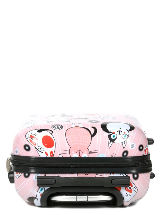 Walizka Worldline 809 Pink Cat mała – góra z uchwytem