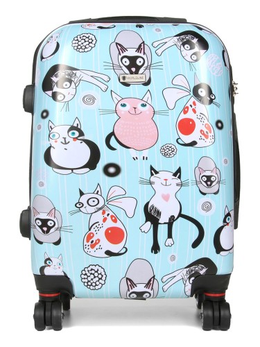 Walizka Worldline 809 Blue Cat mała – przód