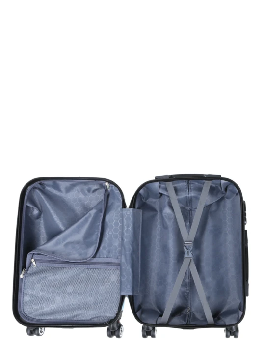 Walizka Worldline 809 Blue Cat mała – otwarte wnętrze