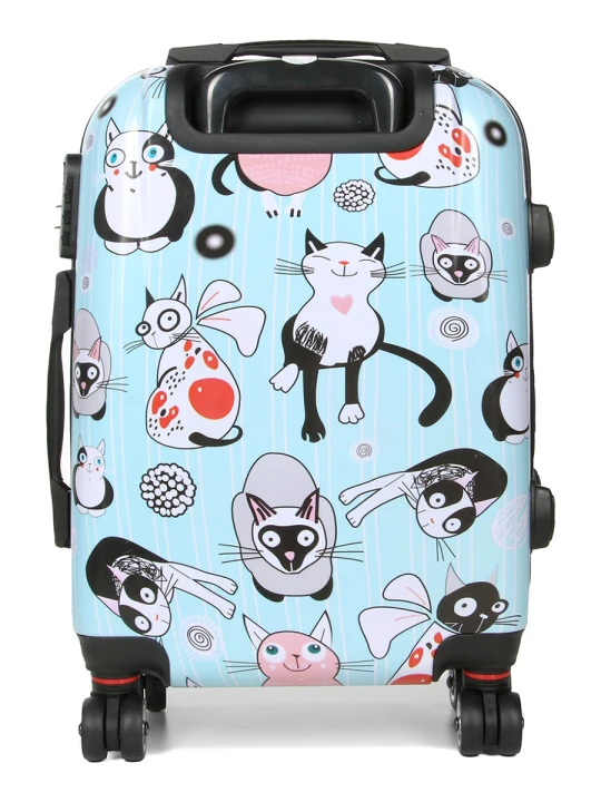 Walizka Worldline 809 Blue Cat mała – tył