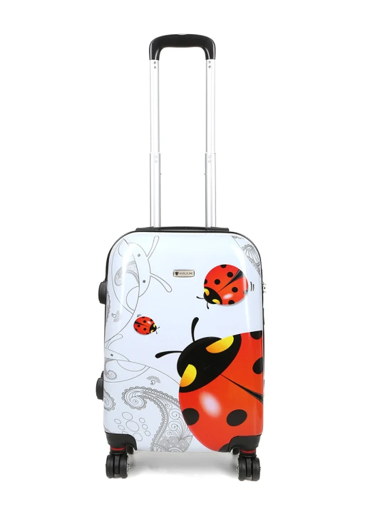 Walizka Worldline 809 Ladybug mała – z wysuniętą rączką