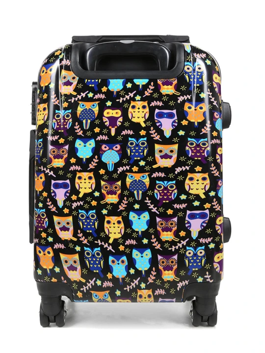 Walizka Worldline 809 Black Hibou mała – tył
